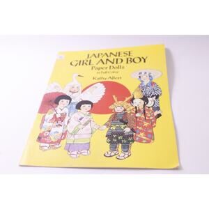 Japanese Girl And Boy, Paper Dolls in Full Color, Craft Book, ~ 250709-WH 413